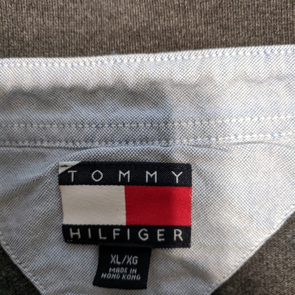 Hilfiger dark charcoal grey heather polo size XL - Picture 5 of 5